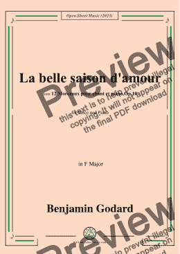 page one of B. Godard-La belle saison d'amour,in F Major,Op.10 No.10