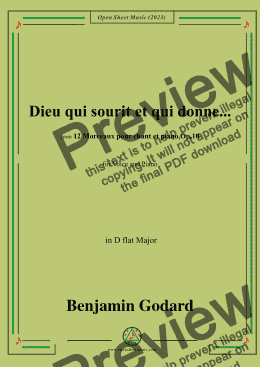 page one of B. Godard-Dieu qui sourit et qui donne...,in D flat Major,Op.10 No.9