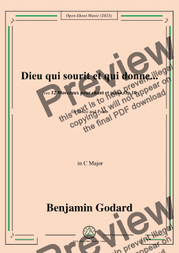 page one of B. Godard-Dieu qui sourit et qui donne...,in C Major,Op.10 No.9