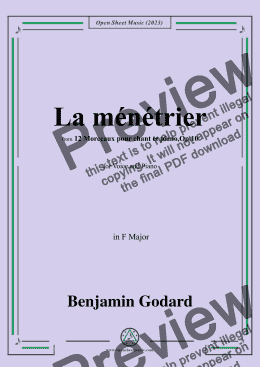 page one of B. Godard-La ménétrier,in F Major,Op.10 No.6