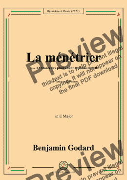 page one of B. Godard-La ménétrier,in E Major,Op.10 No.6