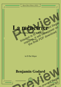 page one of B. Godard-La ménétrier,in D flat Major,Op.10 No.6