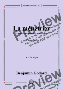 page one of B. Godard-La ménétrier,in B flat Major,Op.10 No.6