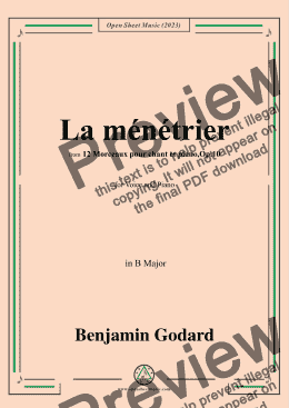 page one of B. Godard-La ménétrier,in B Major,Op.10 No.6