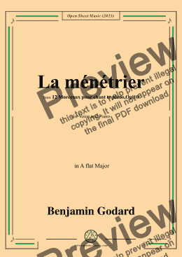 page one of B. Godard-La ménétrier,in A flat Major,Op.10 No.6