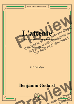 page one of B. Godard-L'attente,in B flat Major,Op.10 No.4