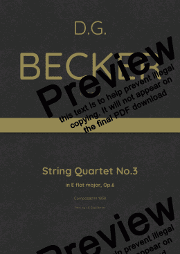 page one of Becker - String Quartet No.3