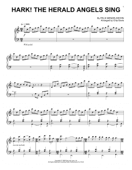 page one of Hark! The Herald Angels Sing (Piano Solo)