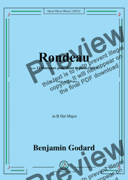 page one of B. Godard-Rondeau,in B flat Major,Op.10 No.3