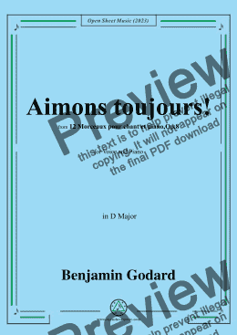 page one of B. Godard-Aimons toujours!in D Major,Op.8 No.11