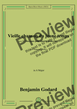 page one of B. Godard-Vieille chanson du jeune temps,in A Major,Op.8 No.8