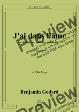 page one of B. Godard-J'ai dans l'âme,Op.7 No.9