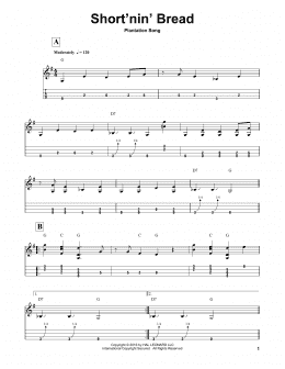 page one of Short'nin' Bread (Mandolin Tab)