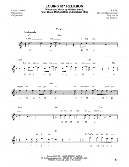 page one of Losing My Religion (Harmonica)