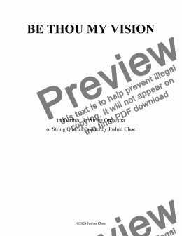 page one of Be Thou My Vision