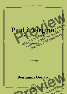 page one of B. Godard-Paul à Virginie,Op.4 No.27,in G Major