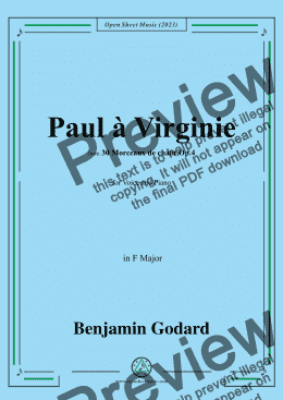 page one of B. Godard-Paul à Virginie,Op.4 No.27,in F Major