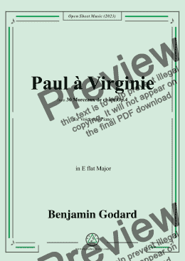 page one of B. Godard-Paul à Virginie,Op.4 No.27,in E flat Major