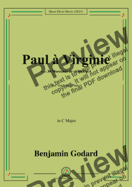 page one of B. Godard-Paul à Virginie,Op.4 No.27,in C Major