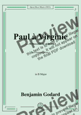 page one of B. Godard-Paul à Virginie,Op.4 No.27,in B Major