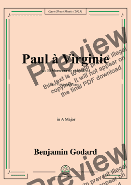 page one of B. Godard-Paul à Virginie,Op.4 No.27,in A Major