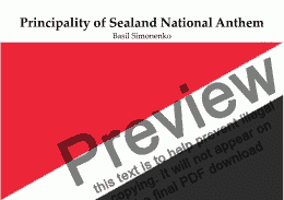 page one of Sealand (Principality of ) National Anthem for String Orchestra