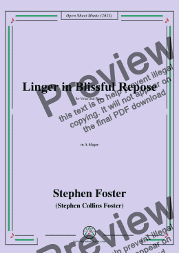 page one of S. Foster-Linger in Blissful Repose,in A Major 