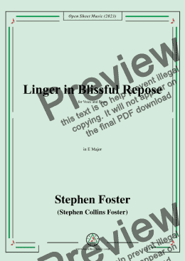 page one of S. Foster-Linger in Blissful Repose,in E Major 