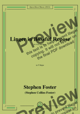 page one of S. Foster-Linger in Blissful Repose,in F Major 