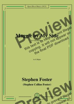 page one of S. Foster-Maggie by My Side,in A Major