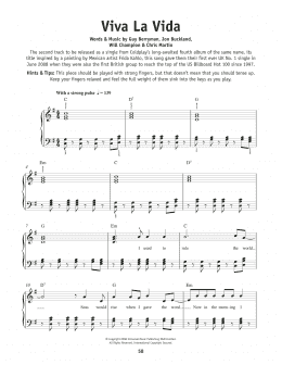 page one of Viva La Vida (Really Easy Piano)