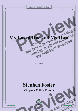 page one of S. Foster-My Loved One and My Own,in C Major 