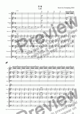 page one of 云雀  Lark(Romanian music)