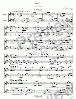 page one of Suite for Two Flutes  Op 49 