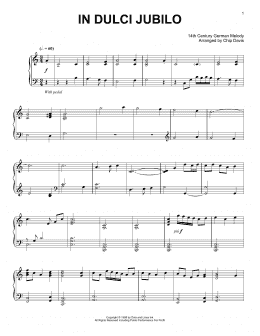 page one of In Dulci Jubilo (Piano Solo)