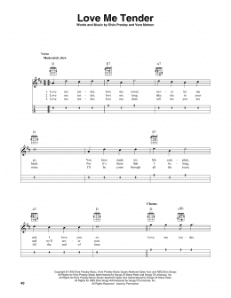 page one of Love Me Tender (Mandolin)