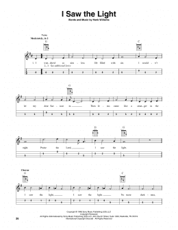 page one of I Saw The Light (Mandolin)