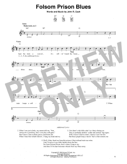 page one of Folsom Prison Blues (Mandolin)