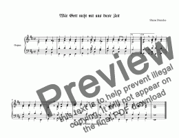 page one of Wär Gott nicht mit uns diese Zeit - Chorale Prelude