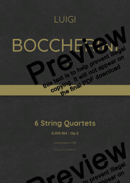 page one of Boccherini - 6 String Quartets