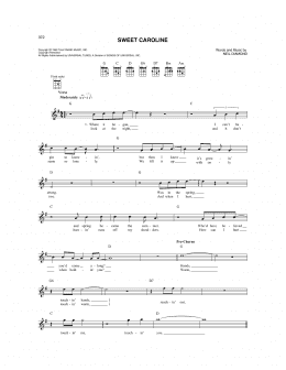 page one of Sweet Caroline (Mandolin)