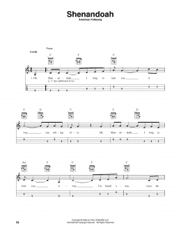 page one of Shenandoah (Mandolin)