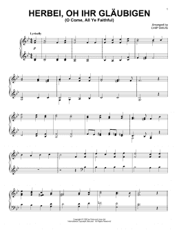 page one of O Come, All Ye Faithful (Piano Solo)