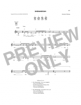 page one of Shenandoah (Mandolin)