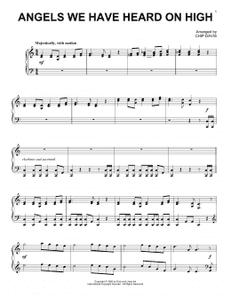 page one of Angels We Have Heard On High (Piano Solo)