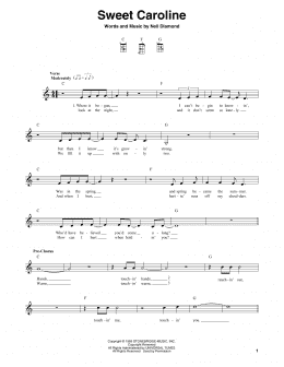 page one of Sweet Caroline (Mandolin)