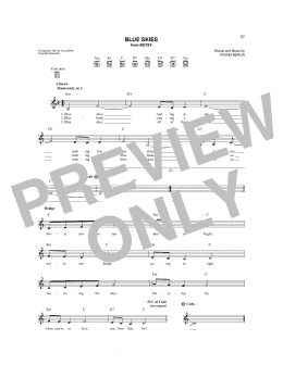 page one of Blue Skies (Mandolin)