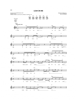 page one of Lean On Me (Mandolin)