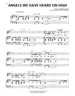 page one of Angels We Have Heard On High (Piano, Vocal & Guitar Chords (Right-Hand Melody))