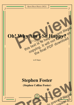 page one of S. Foster-Oh!Why Am I So Happy?,in B Major 